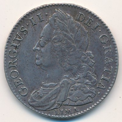 Великобритания 1/2 кроны 1746 год