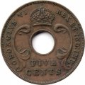 Восточная Африка 5 центов 1942 год - Георг VI (без отметки МД)