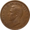 Великобритания 1/2 пенни 1945 год