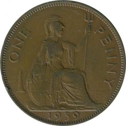 Великобритания 1 пенни 1939 год 