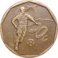 ЮАР 50 центов 2002 год - 10 лет южноафриканскому футбольному клубу &quot;Бафана Бафана&quot;