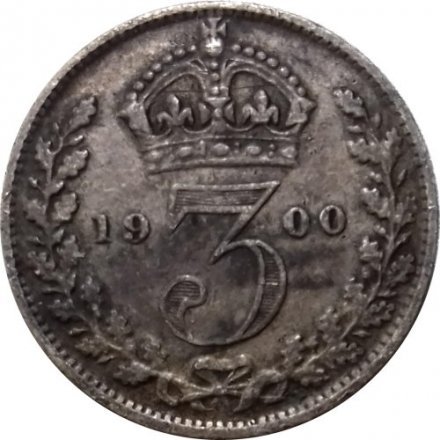 Великобритания 3 пенса 1900 год