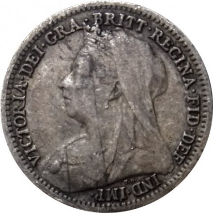 Великобритания 3 пенса 1900 год