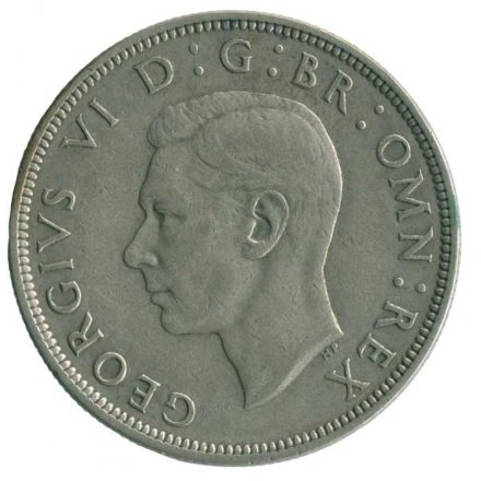 Великобритания 1/2 кроны 1944 год