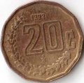 Мексика 20 сентаво 1993 год