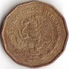 Мексика 20 сентаво 1993 год