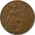 Великобритания 1 фартинг 1921 год - Король Георг V