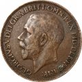 Великобритания 1 фартинг 1921 год - Король Георг V