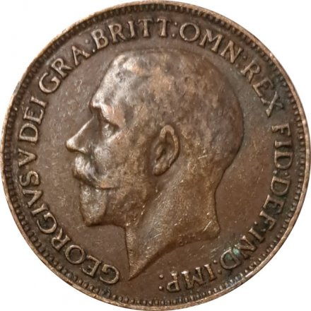 Великобритания 1 фартинг 1921 год - Король Георг V