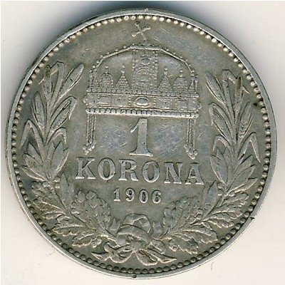 Венгрия 1 крона 1906 год