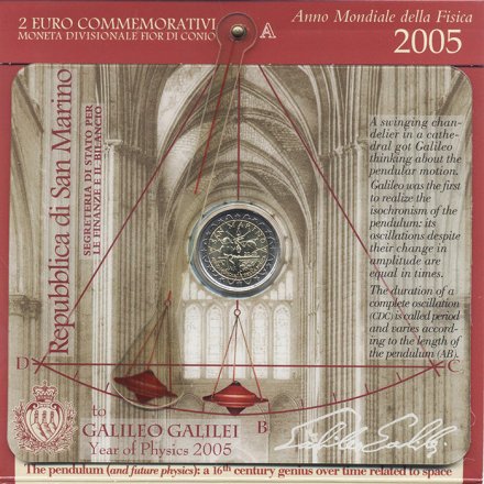 Сан-Марино 2 евро 2005 год - Год физики
