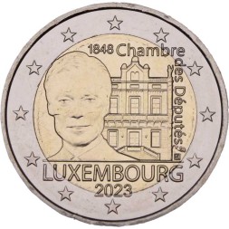 Люксембург 2 евро 2023 год - 175 лет Палате депутатов и Первой Конституции