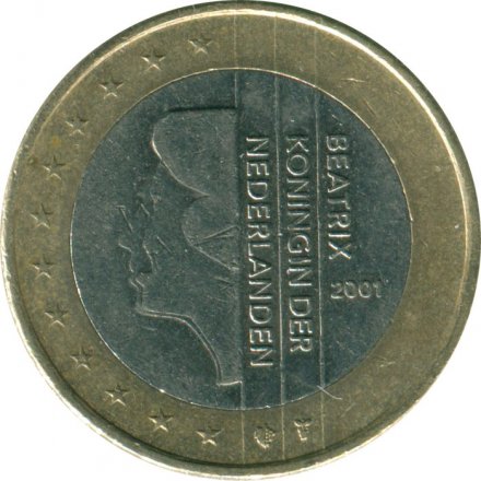 Нидерланды 1 евро 2001 год