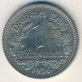 Третий Рейх 1 рейхсмарка 1936 год (A) - VF