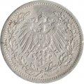 Германия 1/2 марки 1909 год (А)