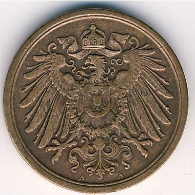 Германия 2 пфеннига 1916 год (A)