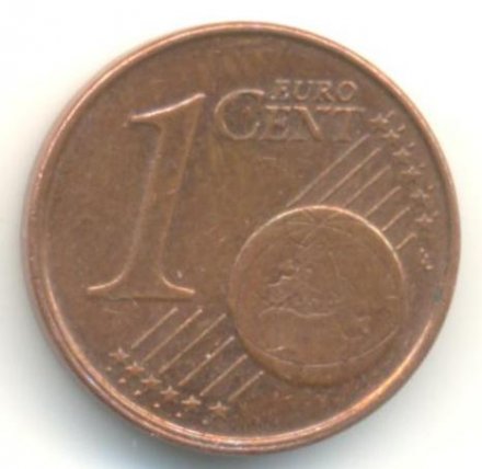 Нидерланды 1 евроцент 2004 год