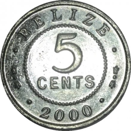 Белиз 5 центов 2000 год