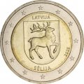 Латвия 2 евро 2025 год - Исторические области Латвии - Селия