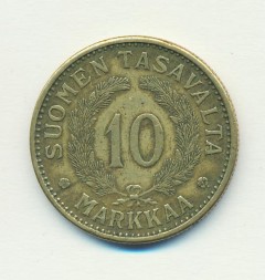 Монета Финляндия 10 марок 1932 год