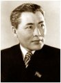 Кыргызстан 1 сом 1994 год - Абдылас Малдыбаев. Бишкекская филармония. Комуз и кобыз UNC