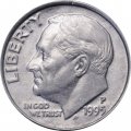 США 1 дайм (10 центов) 1995 год - Франклин Рузвельт (P)