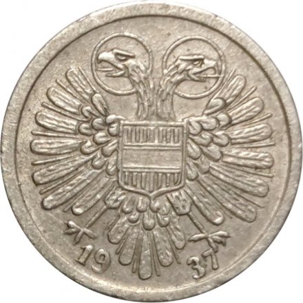 Жетон Австрия 1 шиллинг 1937 год