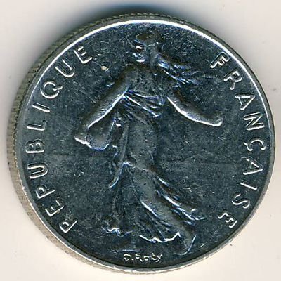 Франция 1/2 франка 1995 год