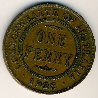 Австралия 1 пенни 1928 год