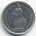 Швейцария 1/2 франка 1988 год