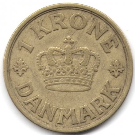 Дания 1 крона 1926 год - Король Кристиан X