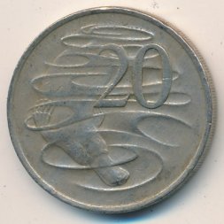 Австралия 20 центов 1974 год