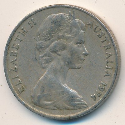 Австралия 20 центов 1974 год