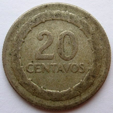 Колумбия 20 сентаво 1948 год -  Франсиско Сантадер