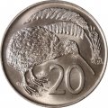 Новая Зеландия 20 центов 1970 год - Киви (BU)
