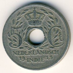 Монета Нидерландская Индия 5 центов 1913 год