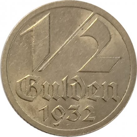Данциг 1/2 гульдена 1932 год