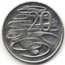 Австралия 20 центов 2009 год