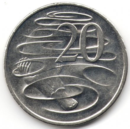 Австралия 20 центов 2009 год