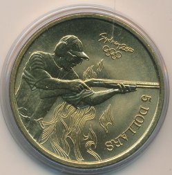 Австралия 5 долларов 2000 год - Олимпийские игры в Сиднее. Стрельба
