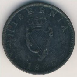 Ирландия 1/2 пенни 1805 год