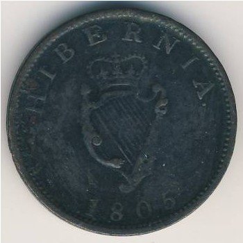 Ирландия 1/2 пенни 1805 год
