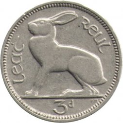 Ирландия 3 пенса 1928 год