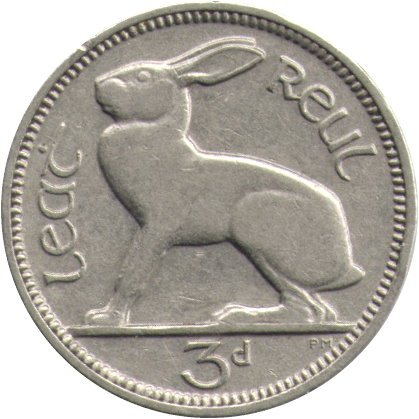 Ирландия 3 пенса 1928 год
