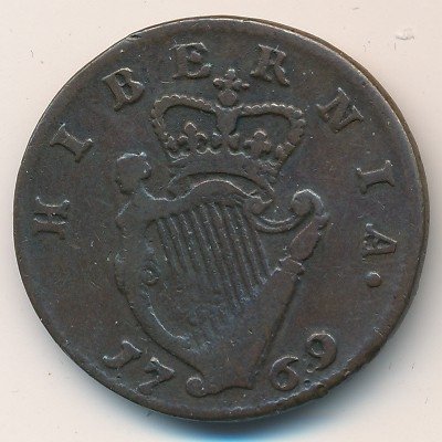 Ирландия 1/2 пенни 1769 год