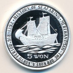 Северная Корея 5 вон 1999 год