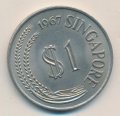 Сингапур 1 доллар 1967 год