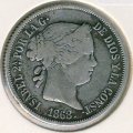 Испания 40 сентимо 1868 год
