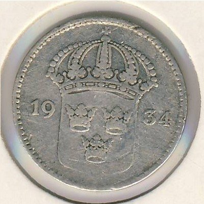 Швеция 10 эре 1934 год