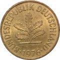 ФРГ 5 пфеннигов 1976 год - J
